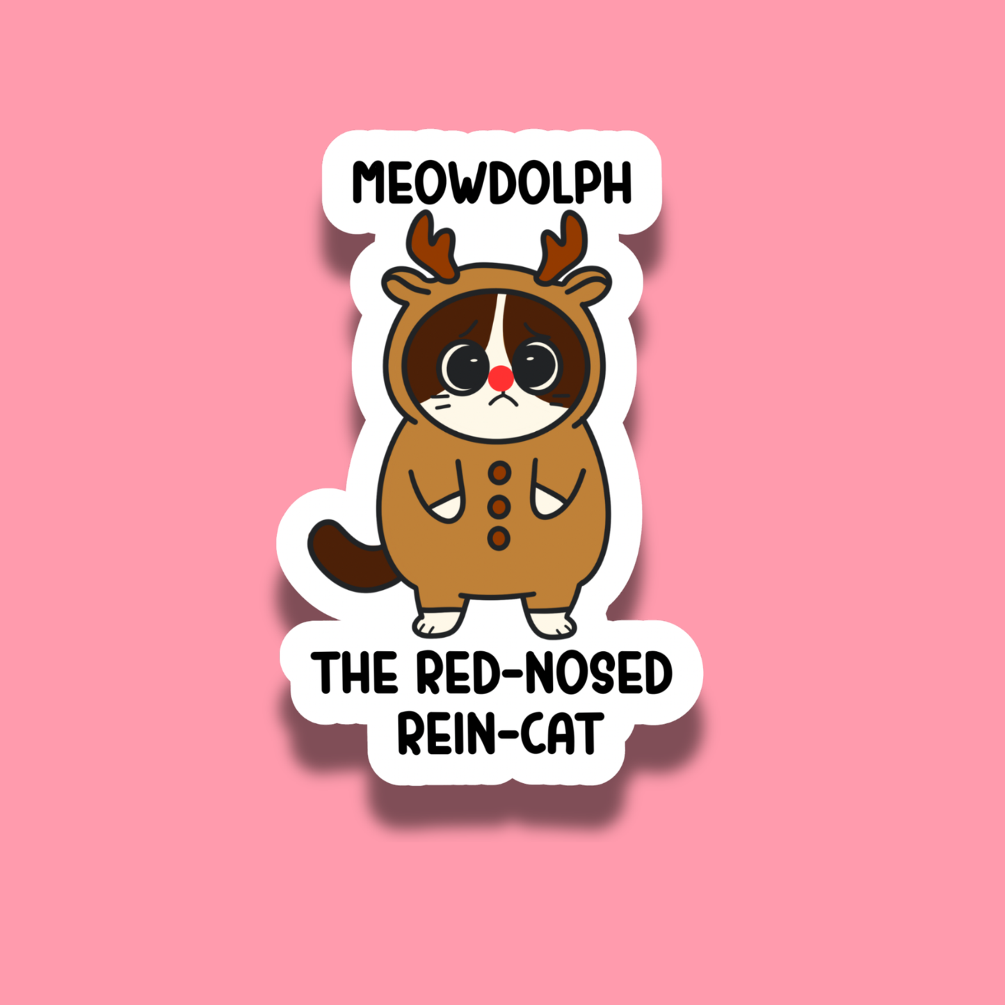 Meowdolph - The Red-Nosed Rein-Cat