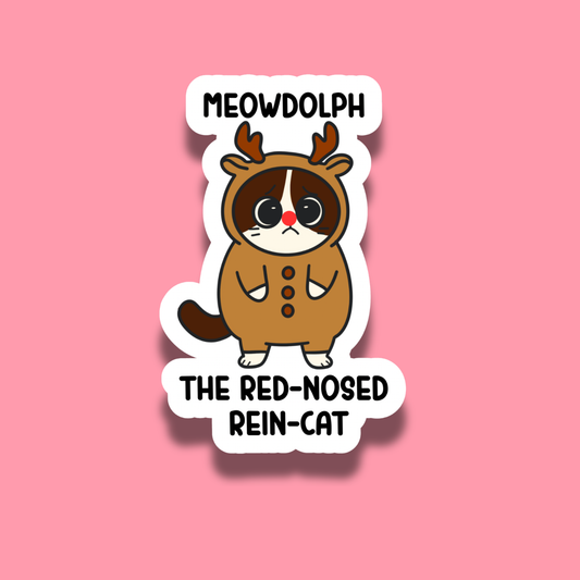 Meowdolph - The Red-Nosed Rein-Cat